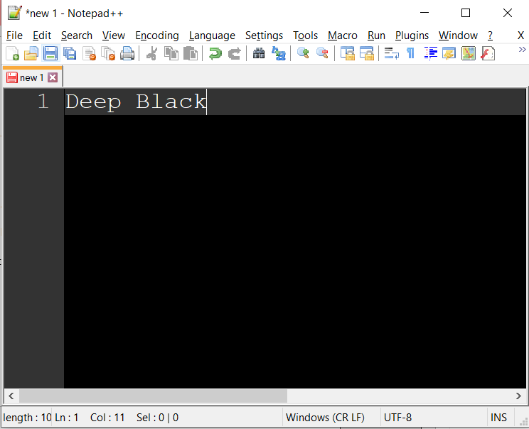 3 Notepad++ Dark Theme - Deep Black